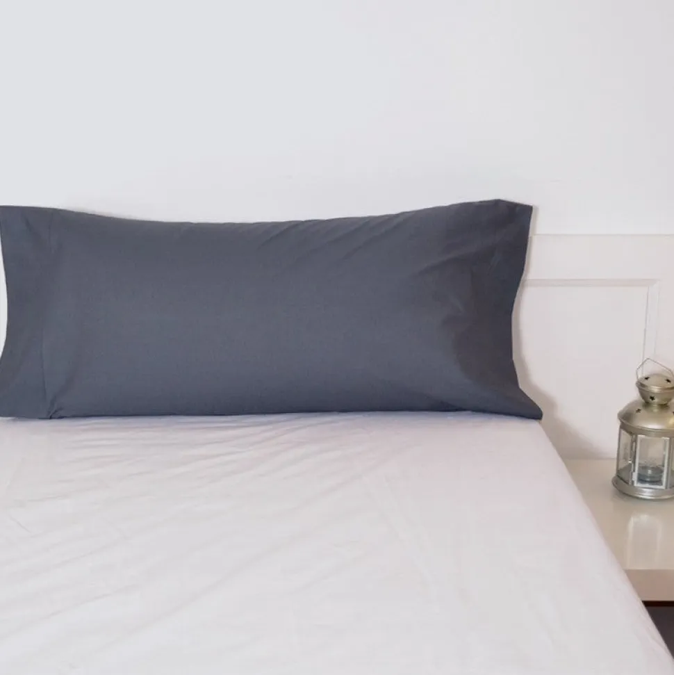 Funda almohada gris plomo 24 basic