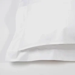 Funda de cojín algodón percal 200 hilos blanco