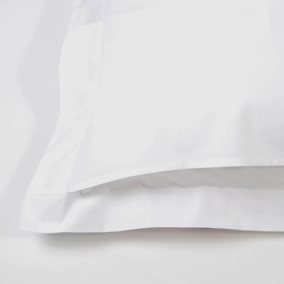 Funda de cojín algodón percal 200 hilos blanco