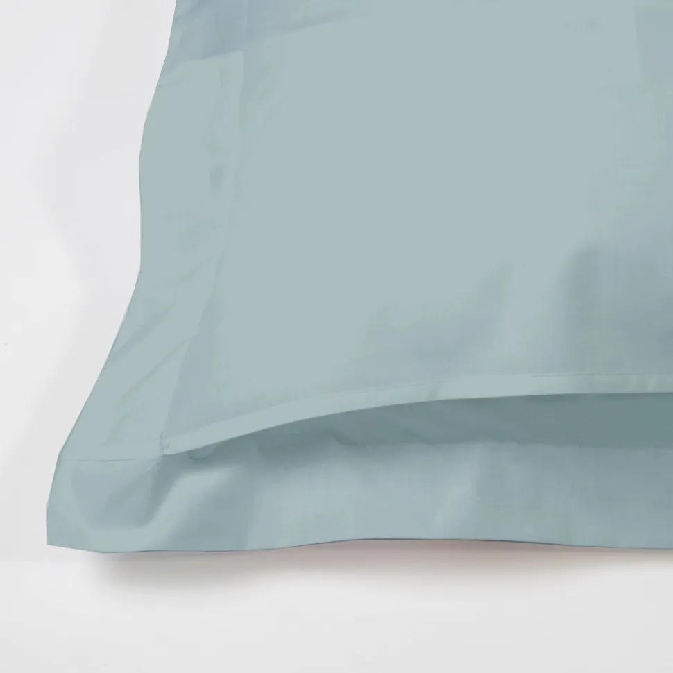 Funda de cojín algodón percal 200 hilos acqua