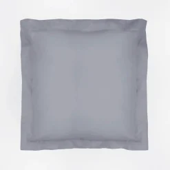 Funda de cojín algodón percal 200 hilos gris