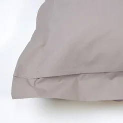 Funda de cojín algodón percal 200 hilos beige