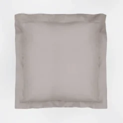 Funda de cojín algodón percal 200 hilos beige