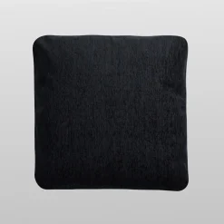Funda de cojín chenilla negro