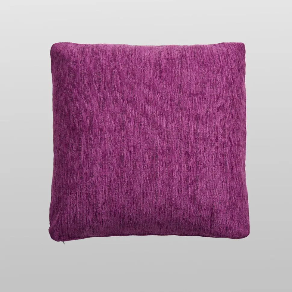 Funda de cojín chenilla violeta