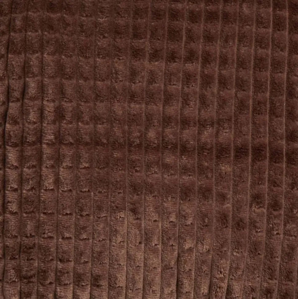 Funda de cojín coralina wafle marron