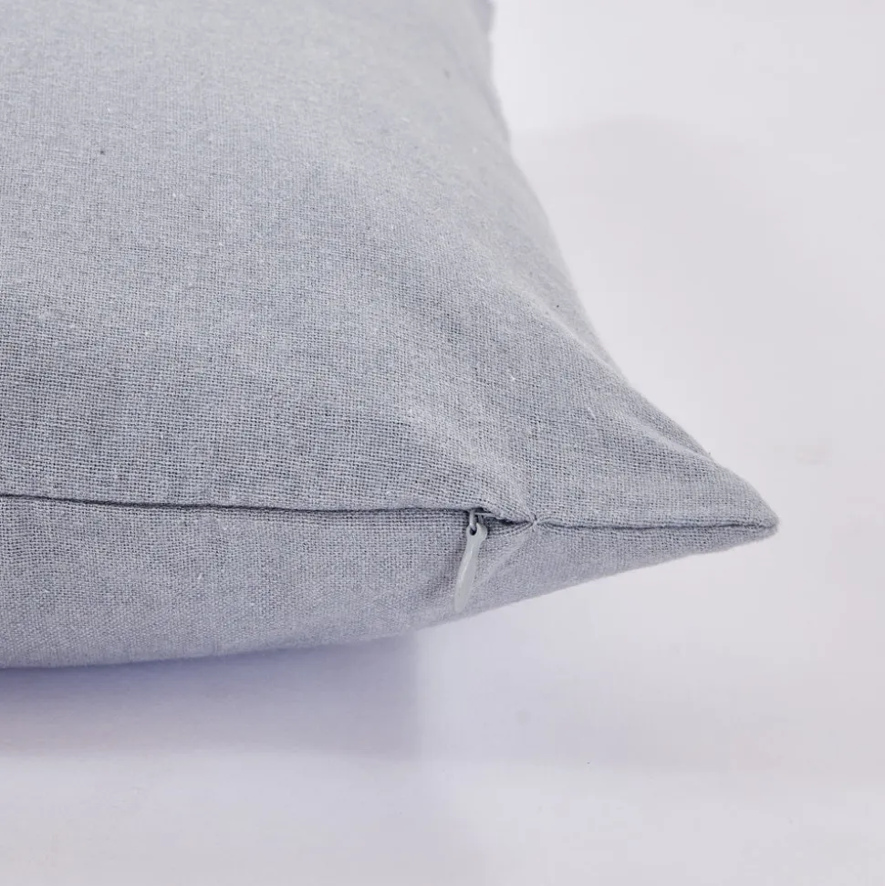 Funda de cojín cotton 45x45 gris