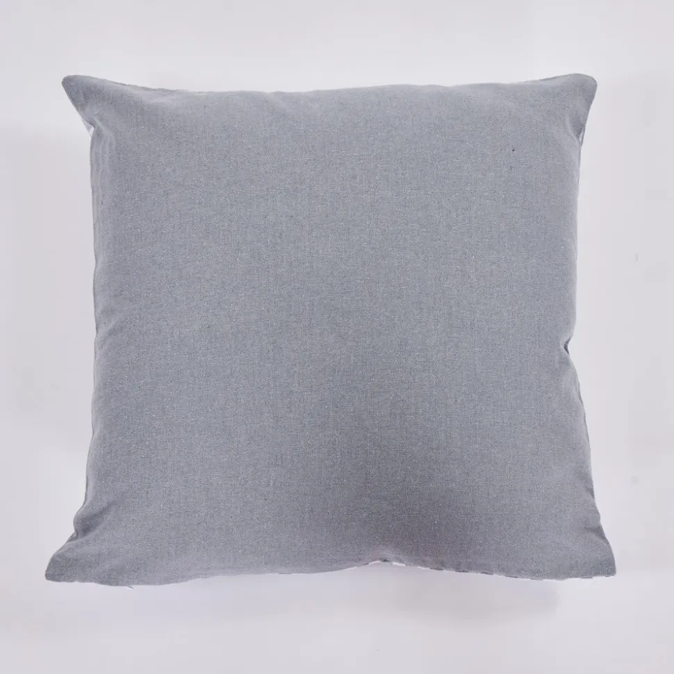 Funda de cojín cotton 45x45 vichí gris