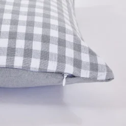Funda de cojín cotton 45x45 vichí gris