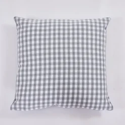 Funda de cojín cotton 45x45 vichí gris