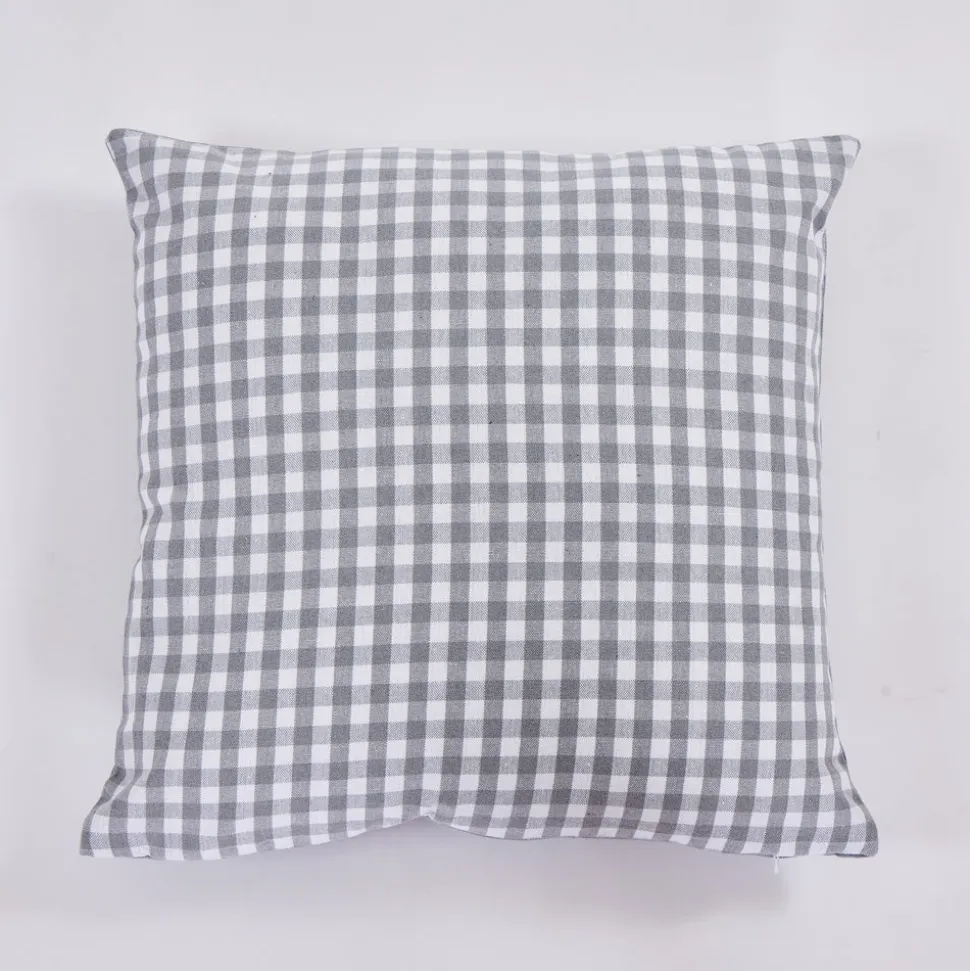 Funda de cojín cotton 45x45 vichí gris