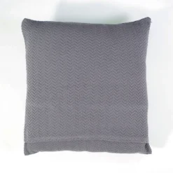 Funda de cojín jacquard 1979 gris plomo