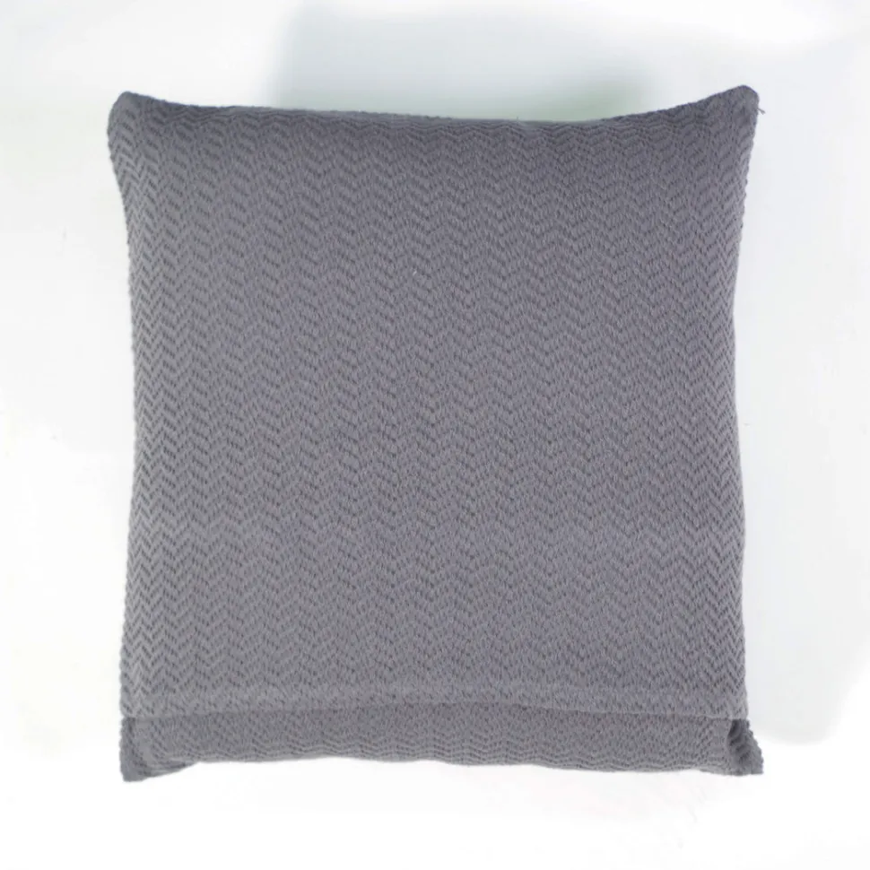 Funda de cojín jacquard 1979 gris plomo