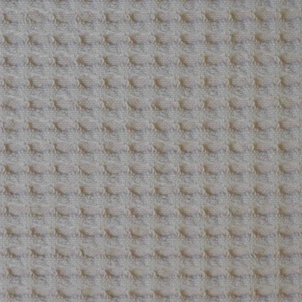 Funda de cojín nido abeja algodón beige 107