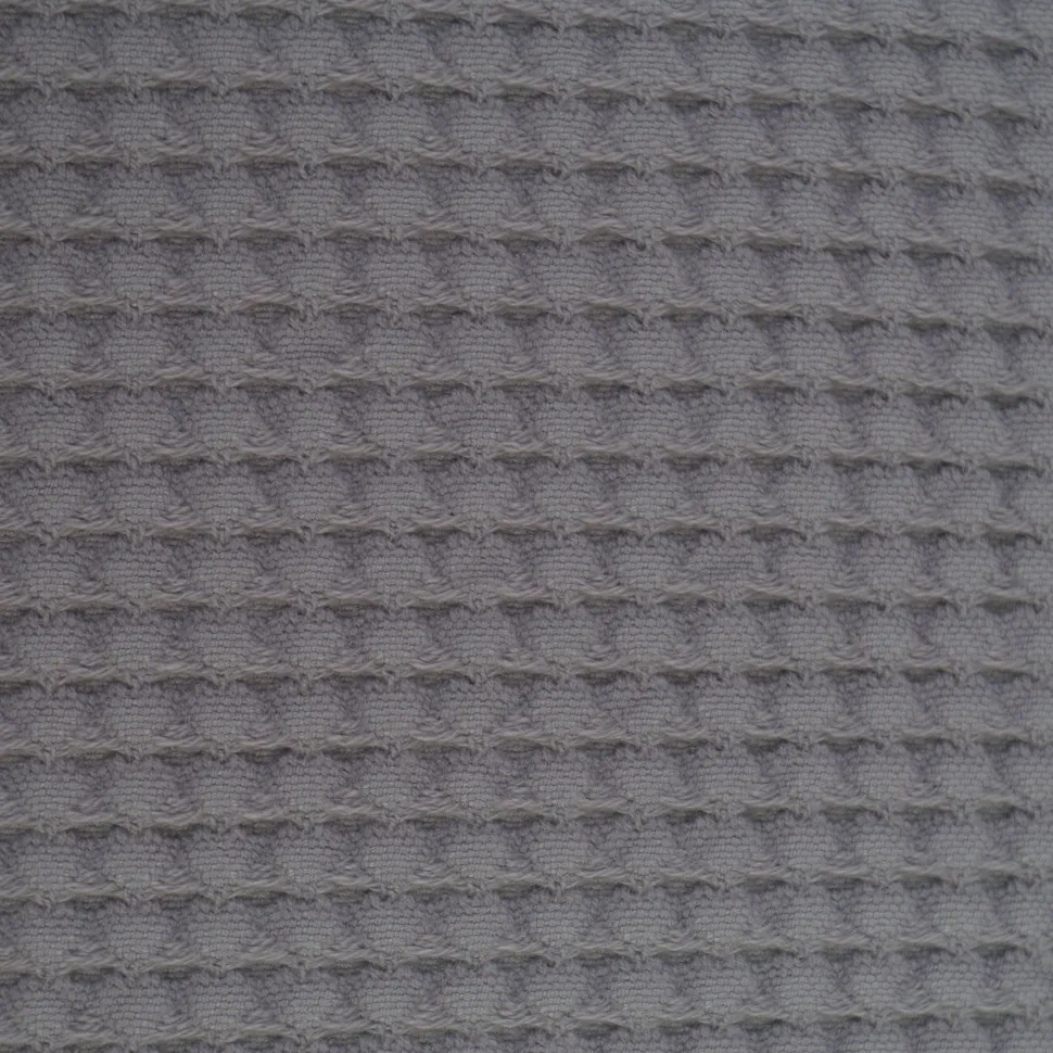 Funda de cojín nido abeja algodón gris 214