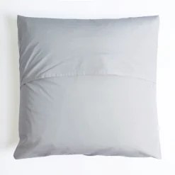 Funda de cojín popelín algodón Gris 50x50 cm