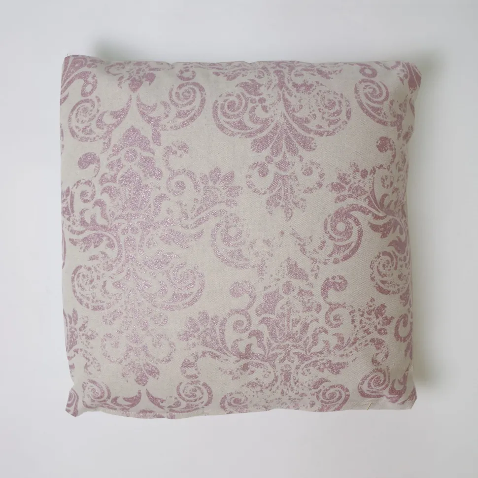 Funda de cojín 43x43 loneta estampada lurex