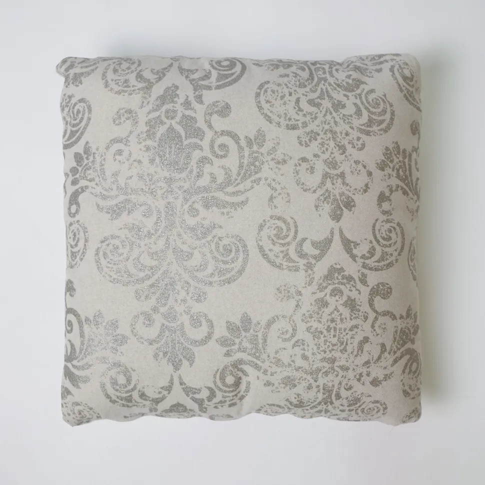 Funda de cojín 43x43 loneta estampada lurex