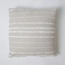 Funda de cojín 43x43 loneta estampada c/lino
