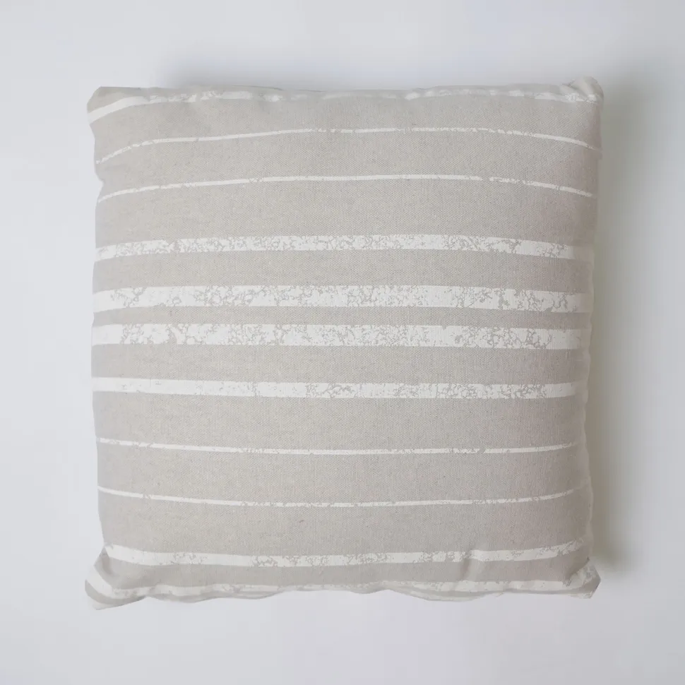 Funda de cojín 43x43 loneta estampada c/lino