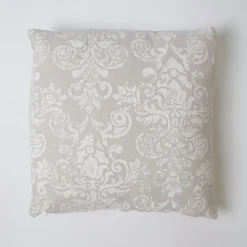 Funda de cojín 43x43 loneta estampada c/lino