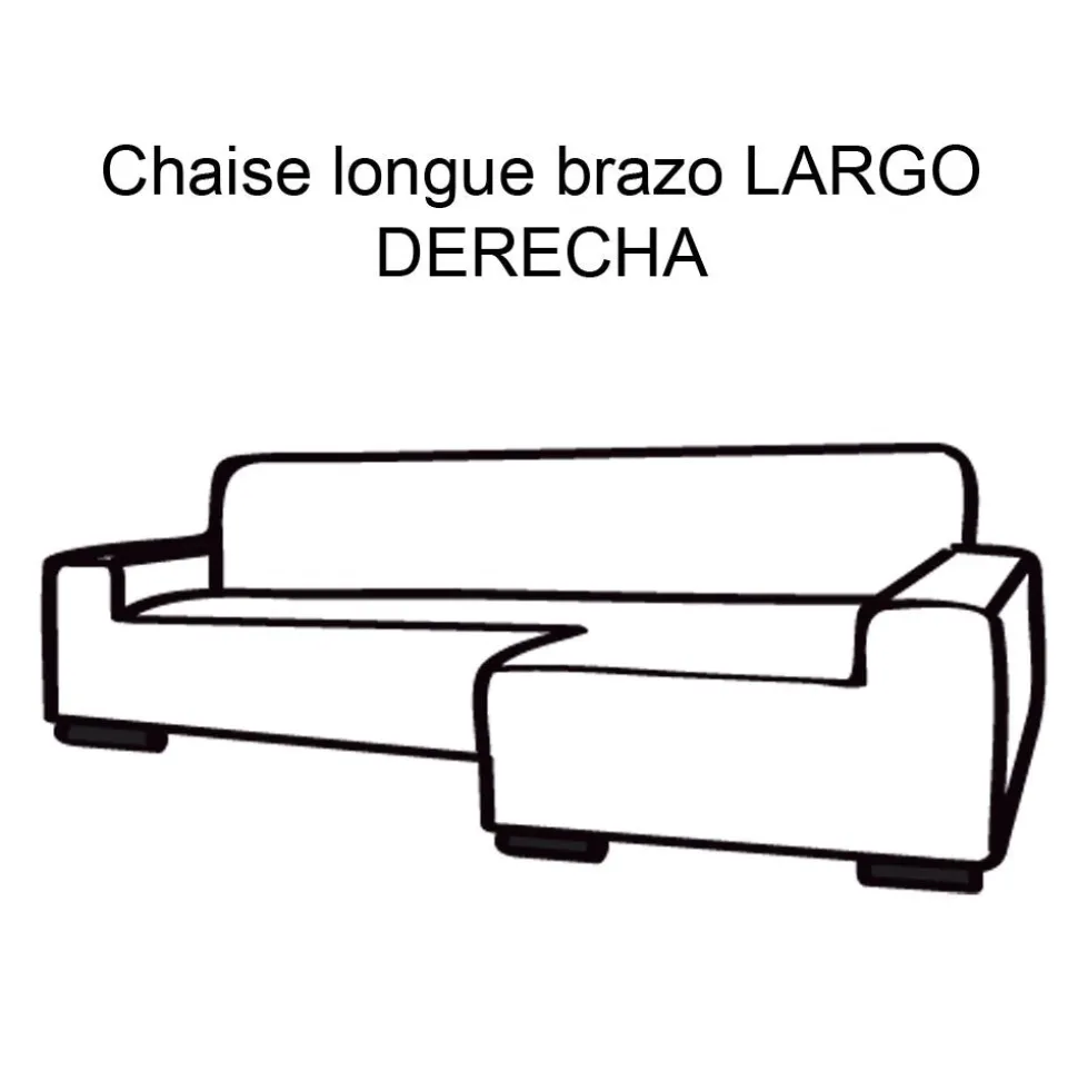 Funda de sofá chaise longue b/largo glamour
