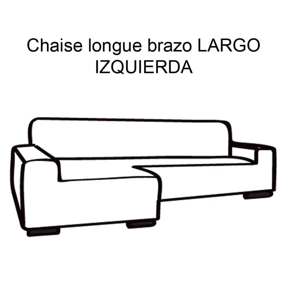 Funda de sofá chaise longue b/largo glamour