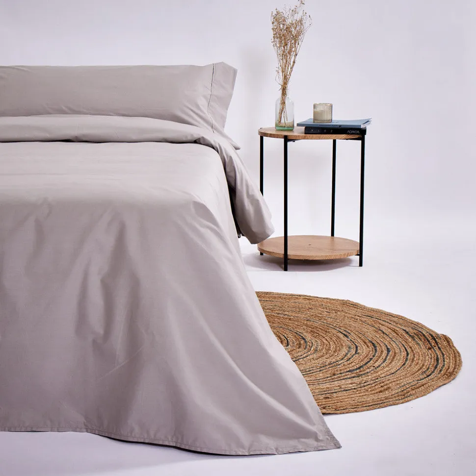 Funda nórdica algodón percal 200 hilos beige