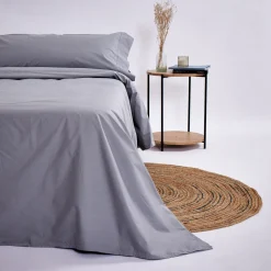 Funda nórdica algodón percal 200 hilos gris