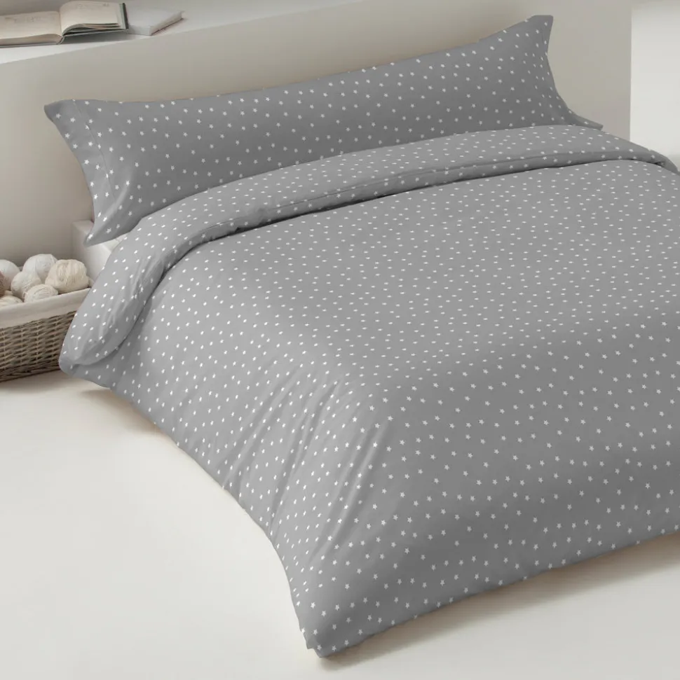 Funda nórdica estrellas gris