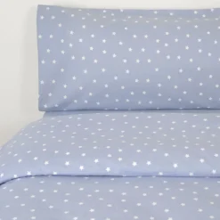 Funda nórdica franela stars azul