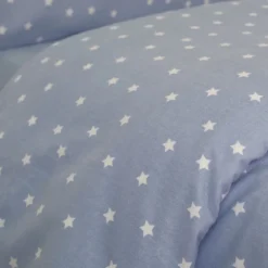 Funda nórdica franela stars azul