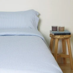 Funda nórdica punto algodón oxford azul