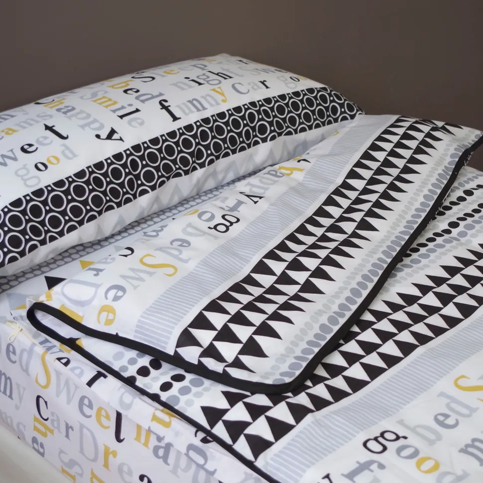 Funda saco ajustable nórdico happy gris