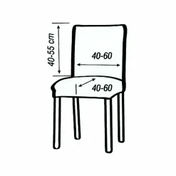 Funda silla con respaldo rustica 2p.