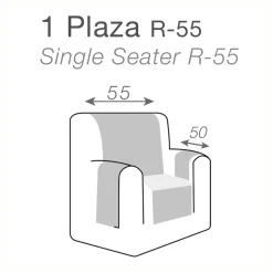 Funda sofa acolchada 1 plaza