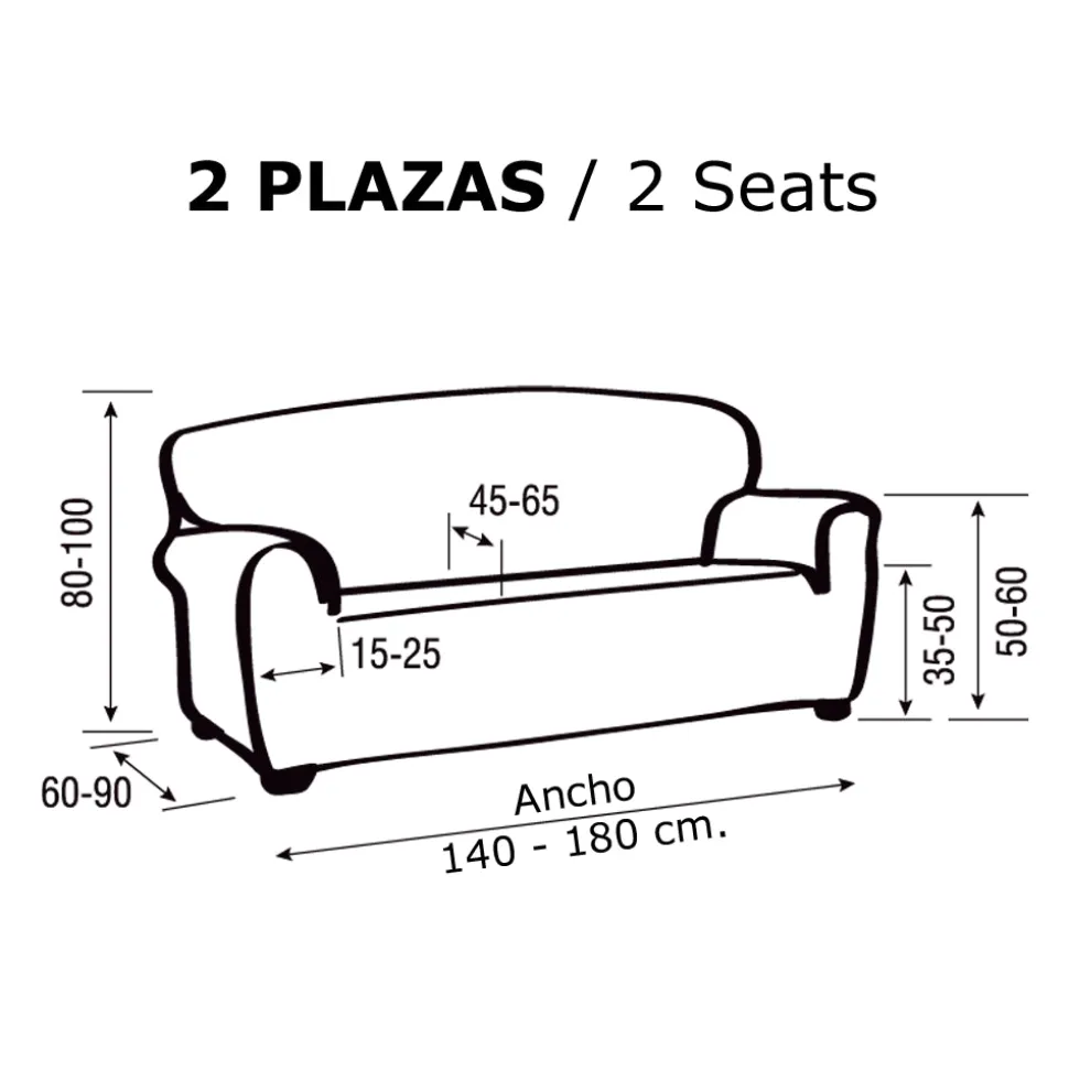 Funda sofa 2 plazas rustica pocket