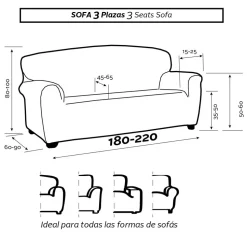 Funda sofa 3 plazas soraya