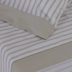 Juego de sábanas algodón berta beige