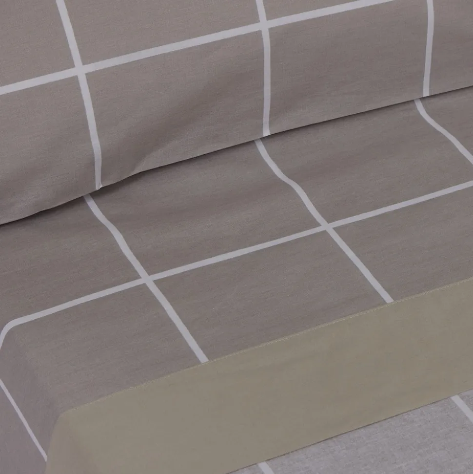 Juego de sábanas algodón ona beige