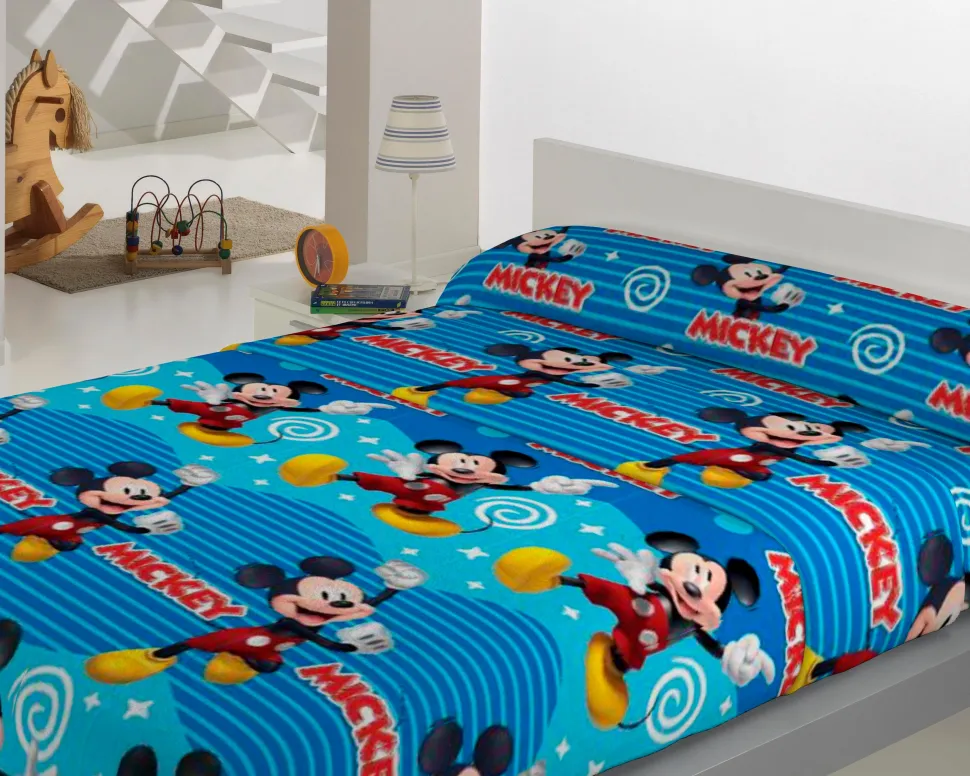 Juego de sábanas coralina Mickey