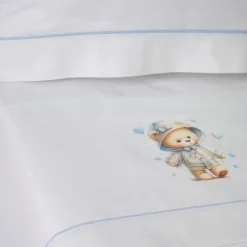 Juego de sábanas cuna 449 blanco/azul
