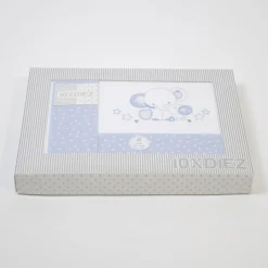 Juego de sábanas cuna 084 blanco/azul