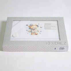 Juego de sábanas cuna 449 blanco/gris