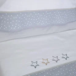 Juego de sábanas cuna 431 blanco/gris