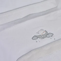 Juego de sábanas cuna coralina 386 bco/gris