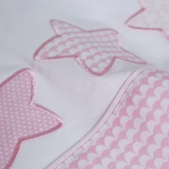 Juego de sábanas cuna estrellas 476 bco/rosa