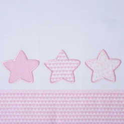 Juego de sábanas cuna estrellas 476 bco/rosa