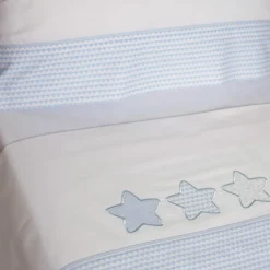 Juego de sábanas cuna estrellas 476 bco/azul