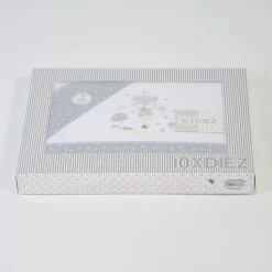 Juego de sábanas cuna forest blanco/gris